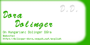 dora dolinger business card
